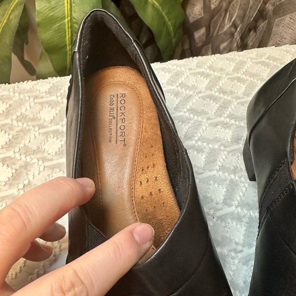 Rockport Cobb Hill Adele Black Leather Women’s Tailored Slip On Shoes Size 11M - Picture 4 of 11